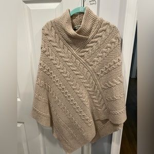 Arancraft 100% merino wool poncho